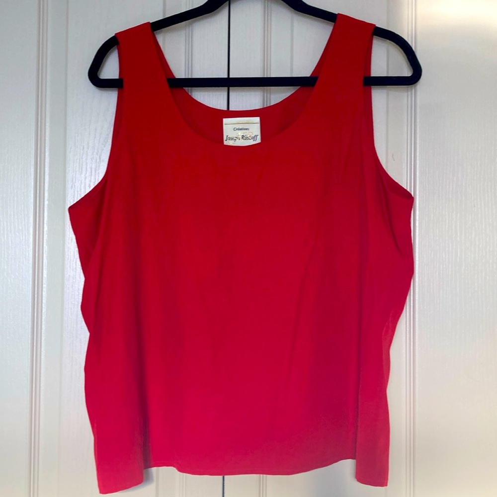 EUC Joseph Ribkoff vintage red camisole/tank. Size 16.